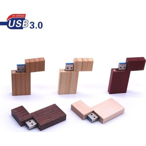 Wooden Block USB Flash Drive 3.0 Pendrive 8GB 16GB 32GB 64GB Pen drive Flashdrive U Disk Custom Logo Wedding Photography Gifts