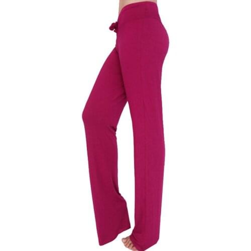 Women Pants Solid Lace-up High Waist Sweatpants Female Yoga Pants Plus Size Loose Elastic Trousers for Girls