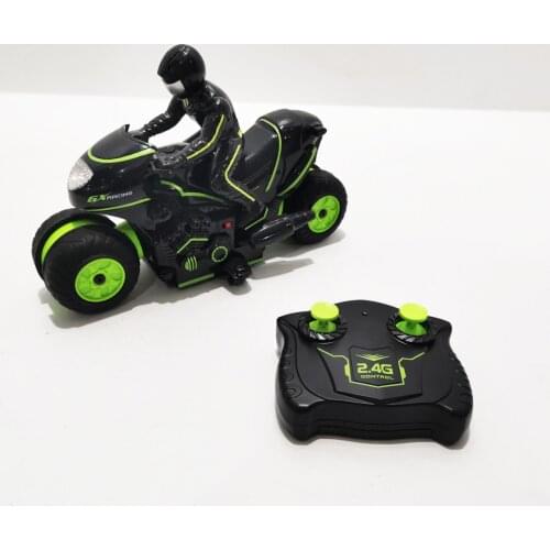 2.4Ghz RC Stunt Motorcycle Drift High-Speed Off-road Climbing Car 360 Rotating Model Electric Motor Bicycle Toys for children