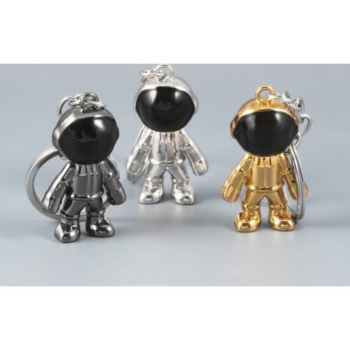 3D Astronaut Space Robot Spaceman Keychain Keyring Car Key Holder for Men Women Space Lover Gifts Bag Charm