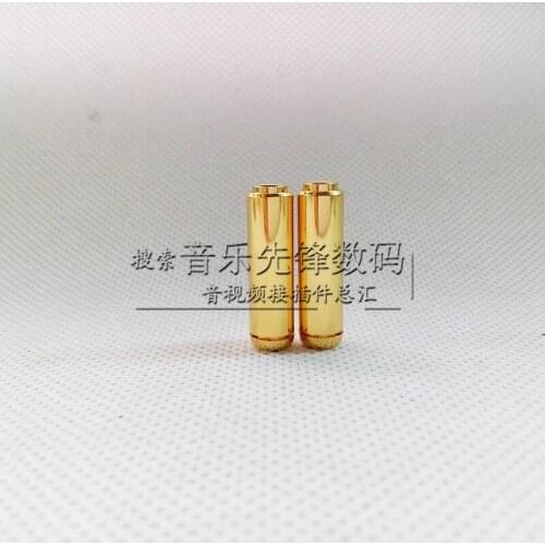 4pcs The new gold-plated copper 3.5 four / three-dimensional assembly of four female bright gold 3.5