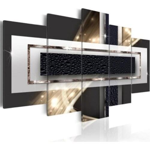 5Pcs Rectangle Wall Art kits embroidery diamond Painting Abstract Canvas 5d full square round mosaic Modern Wall StickerZP-2131