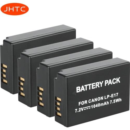 JHTC 1040mAh Battery LP E17 LPE17 LP-E17 LPE17 Camera For Canon EOS M3 M5 750D 760D T6i T6s 8000D Kiss X8i Battery