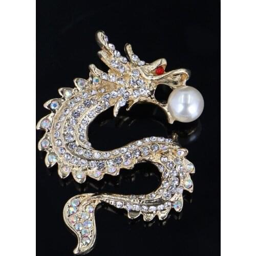 Personality Dragon Brooch Jewelry For Women/men Fashion Jewelry Brooch Pins Metal Scarf Wedding Gift Diy Jewellery Accessories