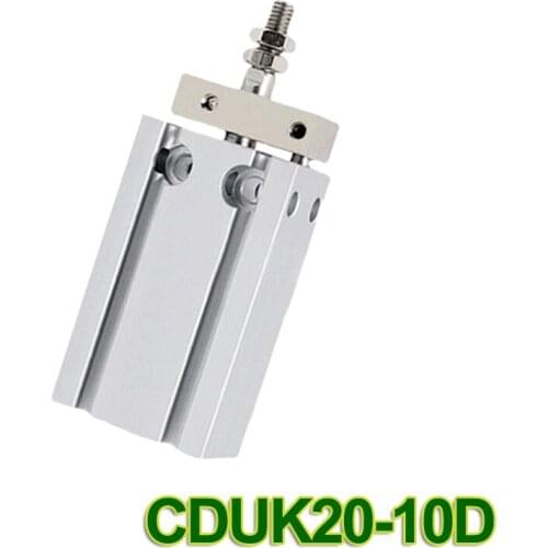 CDUK20-10D SMC type Double Acting Non-rotating Rod Type bore 20mm stroke 10mm Free Mount Cylinder Single Rod CUK20-10D CDUK