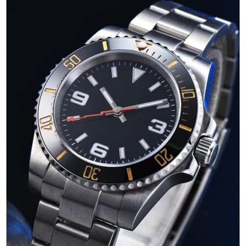 Surface Mens Automatic Mechanical Watch Watch Stainless Steel Color Case 30m Water Resistance Sterile Black Digital