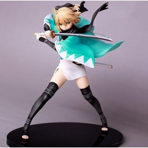 Fate Grand Order KOHA-ACE Okita Souji Sakura Saber Fighting Ver PVC Anime Action Figure Model Collection Kids Toys lelakaya 21cm