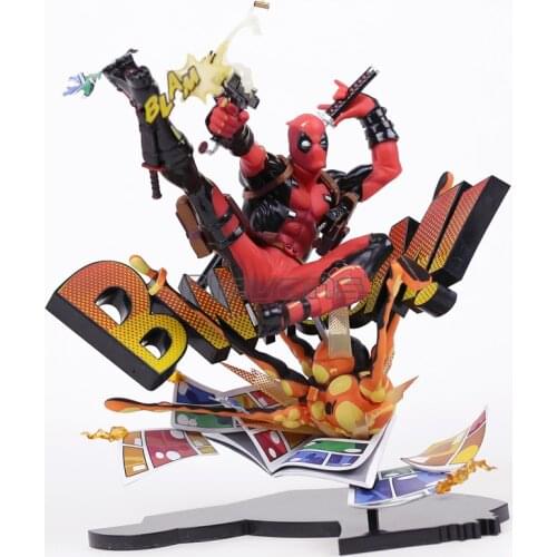Deadpool Breaking The Fourth Wall Statue Non Scale Painted Figure Collectible PVC Model Toy