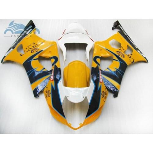 ABS plastic Fairing kits for SUZUKI K3 GSXR1000 2003 2004 motorcycle sport racing fairings kit GSXR 1000 03 04 yellow corona set