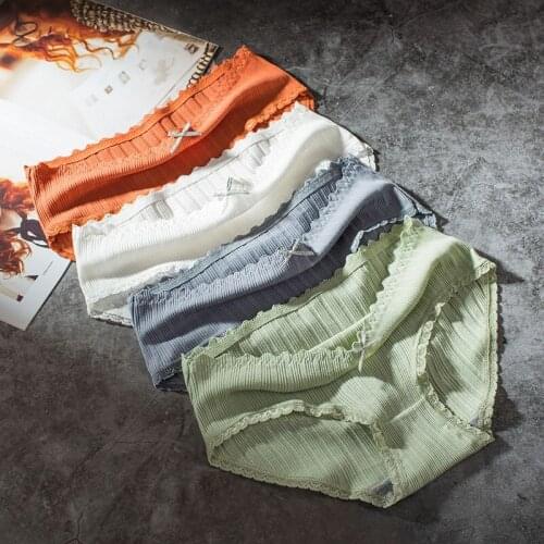 Women Underwear Set 1pcs Cotton 2021 Breathable Mid Rise Lingerie Femme Sexy Panties Oversized Briefs Panties Women Pink Black