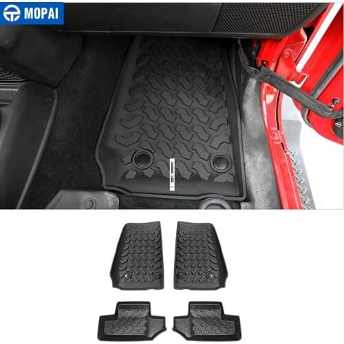 MOPAI Floor Mats for Jeep Wrangler JK Car Foot Mats Pads Antislip Liner Carpets Accessories for Jeep Wrangler JK 2007+ 2 Door