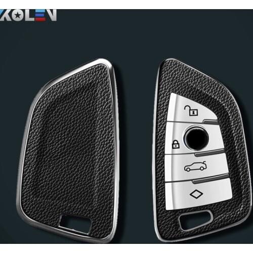 Leather+TPU Car Remote Key Cover Case Shell For BMW 1 3 5 7 Series G20 G30 G32 X5 F15 X6 F16 G11 F48 F39 X1 Accessories Styling