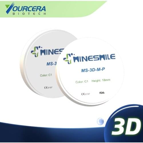 Minesmile raw materials 3D Multilayer sample available fast shipping zirconia block for dental lab