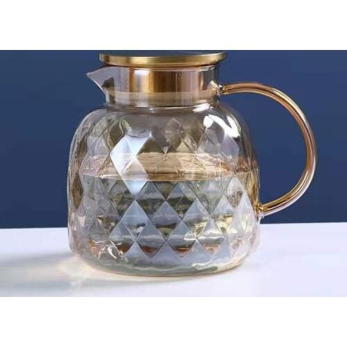 High borosilicate glass cold water bottle set household large-capacity cold water bottle living room water bottle juice jug