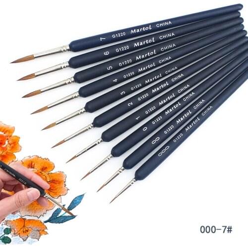 Professional Wolf Hair Hook Line Pen Miniature Painting Brush Art Brushes for Drawing Gouache Oil Painting Brush Art Supplies