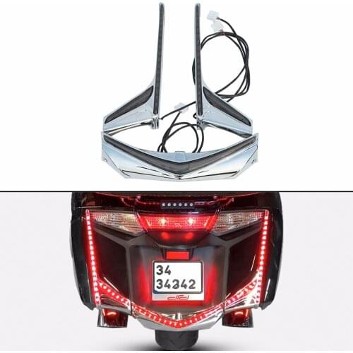 Motorcycle Fender Tip Accent Vertical LED Run Brake Light Strips For Honda Goldwing GL1800 2012-2017 F6B Models 2013-2017