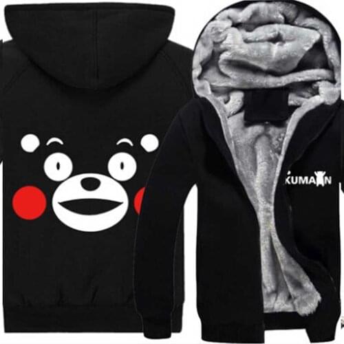 New Spring/Fall KUMAMON Hoodie Anime Hoodied Coat Cardigan Cotton Sweatshirt