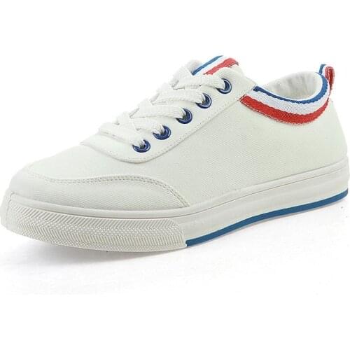 Skateboarding shoes Fresh Arder Allmatch Flat Sneakers White Shoe Woman Female Student Shoes Women Canvas Flat Sports Shoes