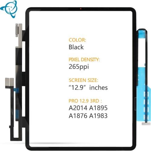 Shenyan Front Glass Outer LCD Screen Panel For Apple iPad Pro 12.9 3rd Gen 2018 A1876 A1895 A2014 Touch Glass Replacement