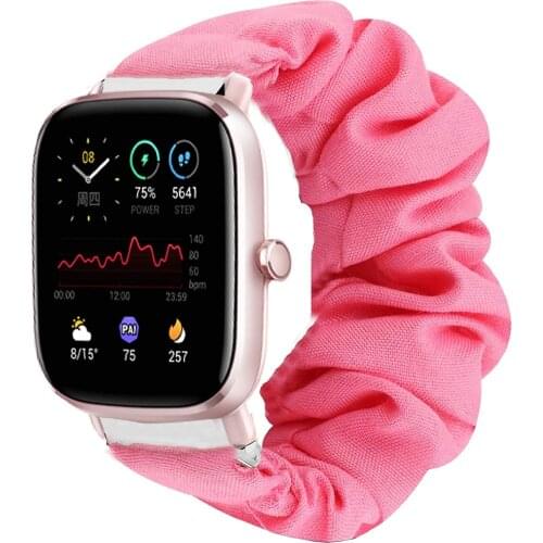 Scrunchie band For Amazfit GTS/2/2e/GTS2 Mini/GTR 42mm/47mm/GTR2/2e/strato solo Loop bracelet correa Amazfit bip strap 20/22mm