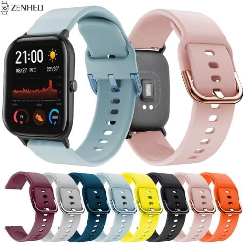 20mm Silicone Strap For Huami Amazfit GTS/GTR 42mm Smart Watch Band Replacement Watchband for Xiaomi Huami Amazfit GTS2