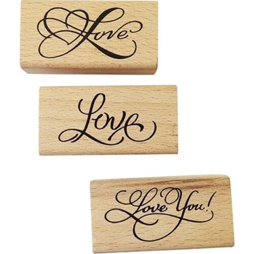 1 Pcs Valentines Day envelope stamp love Vintage stamp DIY wooden rubber stamps for scrapbooking stationery
