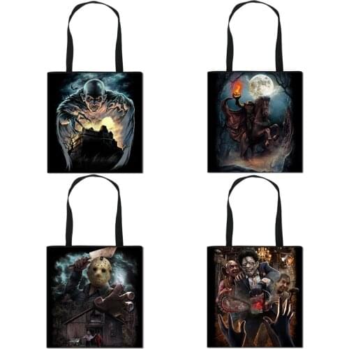 Horror Character Theme Casual fashion Totes Bag Women Handbag Girls Portable Shoulder Bags for Travel Ladies Shopping gift
