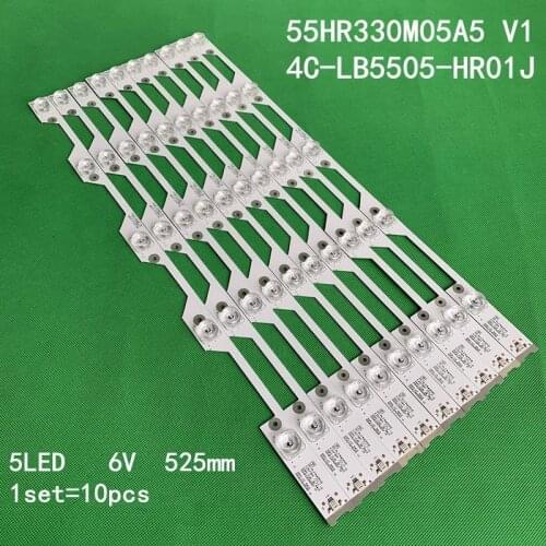 10pcs/set 5LED LED Backlight strip For Thomson LVU550NDEL CD9W18 4C-LB5504-HR3 HR4 4C-LB5505-HR01J