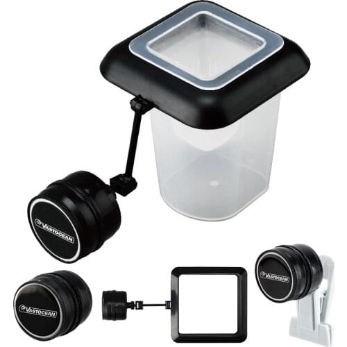 VASTOCEAN Aquarium Frozen Red Worm Cup Magnetic Feeder Red Nematode Fixed-point Feeder Tube For 15mm thickness