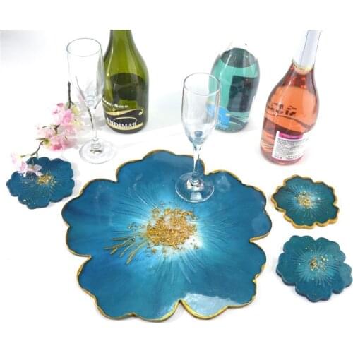 Cherry blossoms Flower Silicone Mold For DIY Coaster Compote Tray Epoxy Crystal Resin Coaster Art Crafts Casting Mold