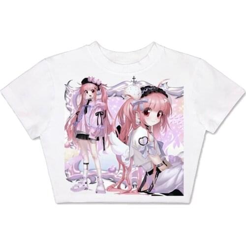 Y2k aesthetic egirl t shirt for women gothic aesthetic grunge Tops kawaii clothes y2k top tokyo ghoul shirt soft goth