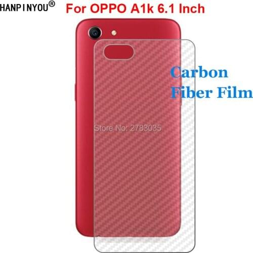 For OPPO A1k 6.1" New Durable 3D Anti-fingerprint Anti-Scratch Carbon Fiber Back Film Rear Screen Protector (Not Tempered Glass)