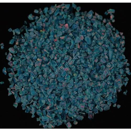 10grams/lot wholesale price 2mm-30mesh OP01 Multi teal synthetic opal crushed Art material in 78 colors
