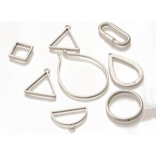 10 PCS Jewelry Making Fashion Zinc Alloy Earrings Silver Color Pendant Dangle Earring For Women Bohemian Beach Summer Jewelry