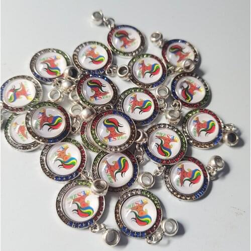 10pcs Rhinestone Girl Charms Women DIY Jewelry Accessories