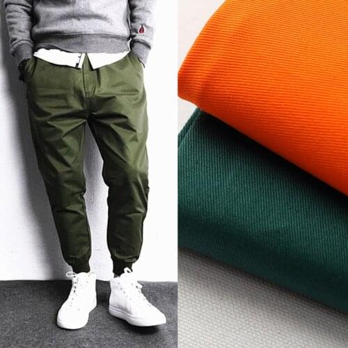 3m/lot 35-color New Woven Cotton Fabric Plain Twill Yarn Autumn Winter Casual Clothes Dress Pants Fashion Tooling Sewing Fabric