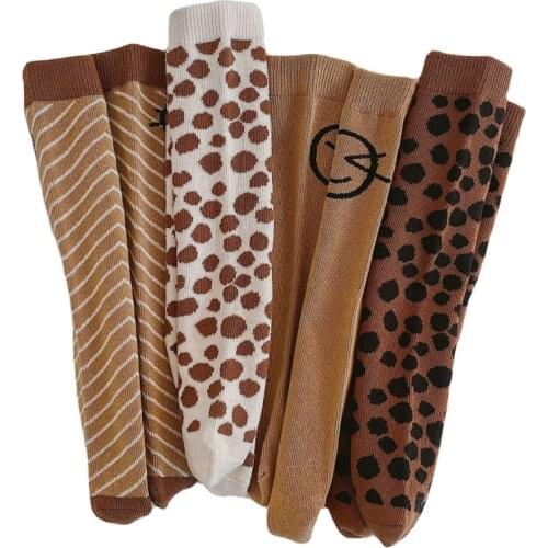 4 Pairs/Lot Baby Socks Knee High Boy Girl Infant Toddler Cotton Long Socks Cute Children Socks
