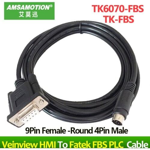 TK6070-FBS Suitable Veinview TK6070 Series Touch Panel HMI Connect FATEK FBS Series PLC Programming Cable TK-FBS