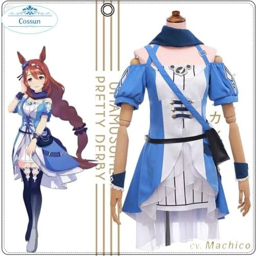 Anime! Umamusume:Pretty Derby Super Creek Battle Suit Lovely Uniform Cosplay Costume Halloween Carnival Party Outfit Women NEW