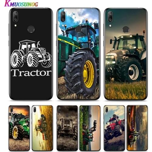 Big Tire Tractor Car For Huawei P Smart 2021 2020 Z S Mate 40 RS 30 20 20X 10 Pro Plus Lite 2019 Silicone Phone Case