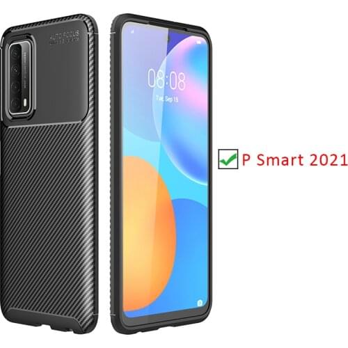 Case for huawei p smart 2021 bumper cover on psmart smar smat psmart2021 protective phone coque back bag silicone matte soft tpu