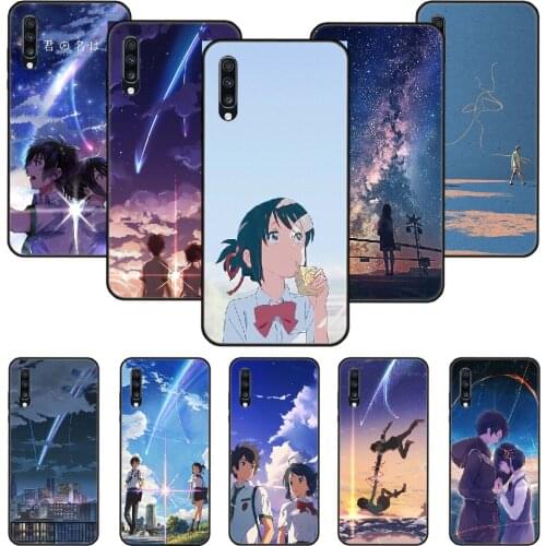 Phone Case For Samsung Galaxy A 50 51 71 70 7 5 10 20 30 40 41 21 S E Black Cover Hoesjes Tpu Shell Art Japan Anime Your Name
