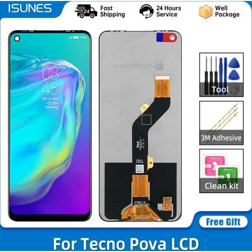 6.8" Display For Tecno Pova LD7 LCD Display Touch Screen Digitizer Assembly New For Tecno LD7 LD7j LCD Repair Replacement Parts