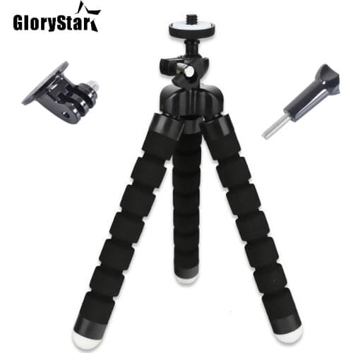 Mini Flexible Sponge Octopus Tripod For Gopro Tripod Mount Adapter Tripod Adapter For Gopro Hero 5 SJ4000 SJ5000 xiaomi yi 4k