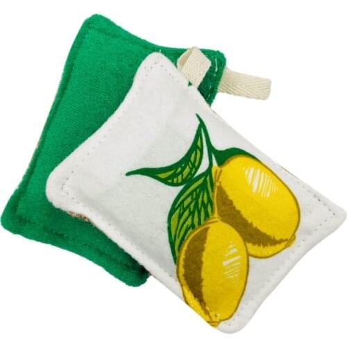 Zero Waste Dish Sponge Reusable Kitchen Rinse Sponges Cotton Cloth Cleaning Scouring Pad Washable Heavy Duty Burlap Unsponges