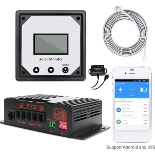 MPPT 20A 12V APP Bluetooth MPPT Solar Charge Controller Intelligent Solar Controller For RV Boat Car PV Solar Panel Kit Travel