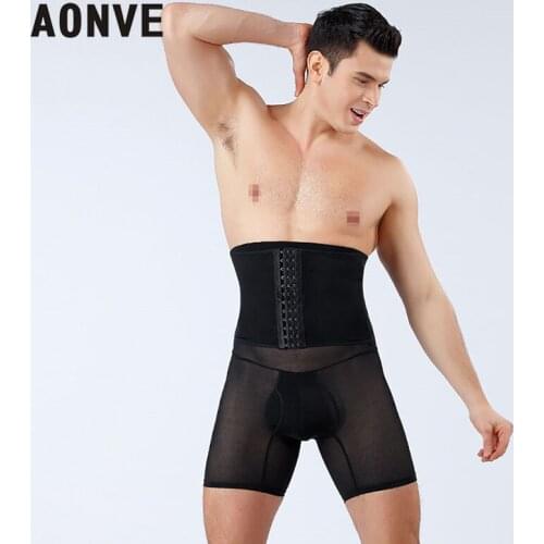 Aonve Corrective Underwear Slimming Belt Bellies Body Shaper Men Abdomen Bodysuit Men Control Panties High Waist Shaperwear New