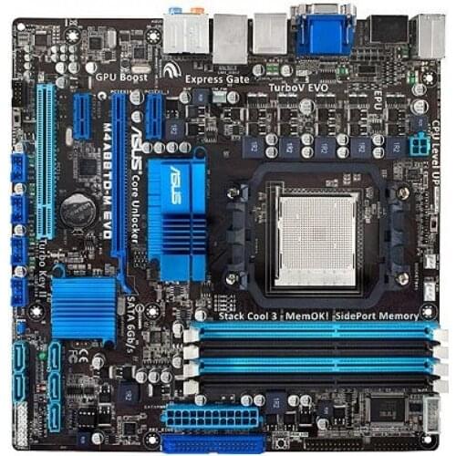 ASUS M4A88TD-M EVO Desktop Motherboard Socket AM3 DDR3 ram 16GB USB2.0 AMD 880G SATA ATX 1xPCI Express×16 Desktop ATX Placa-mãe
