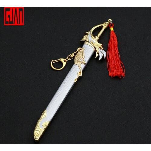 Alloy Scabbard Sword Weapon Model Game Peripheral Props Ornaments Decorations Weapon Wind Eagle Glass Moon Sword Without Work
