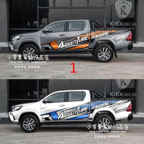 Car stickers FOR Toyota Hilux Revo body sides decorated with graffiti Hilux personalized custom stickers